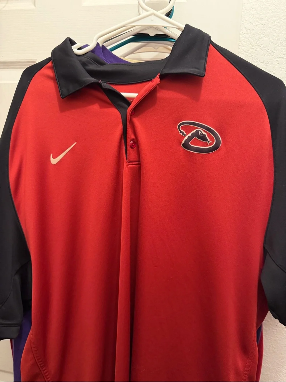 Nike Red and Black Arizona Diamondbacks Polo
